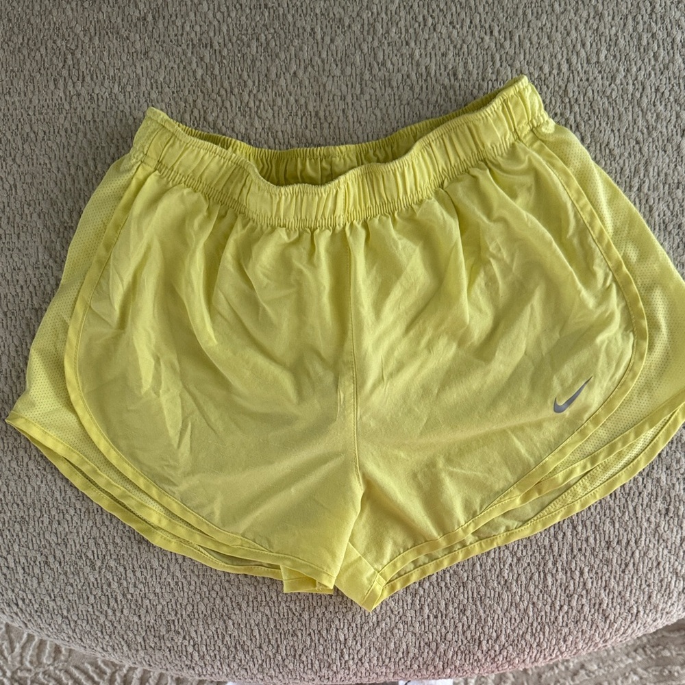 Nike Women's Bright Yellow Athletic Shorts